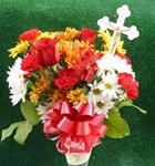 20a.  Fresh Bouquet with Cross
