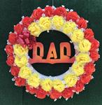 30.  Silk Dad Wreath in Fall Colors