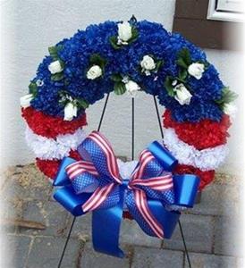 25f. Stars and Stripes Silk Memorial Wreath 24 inch