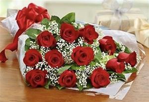 61. Valentine's Day Dozen Wrapped Red Roses