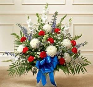 Fresh Basket of Patriotic Flowers