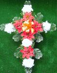 35u. Silk Floral Christmas Cross