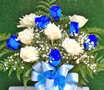 01. One Dozen Blue and White Roses