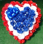 05. Tri Color Silk Floral Heart