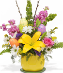 1e.  Fresh Easter Arrangement in Egg