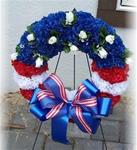 25f.  Stars and Stripes Silk Memorial Wreath 24 inch